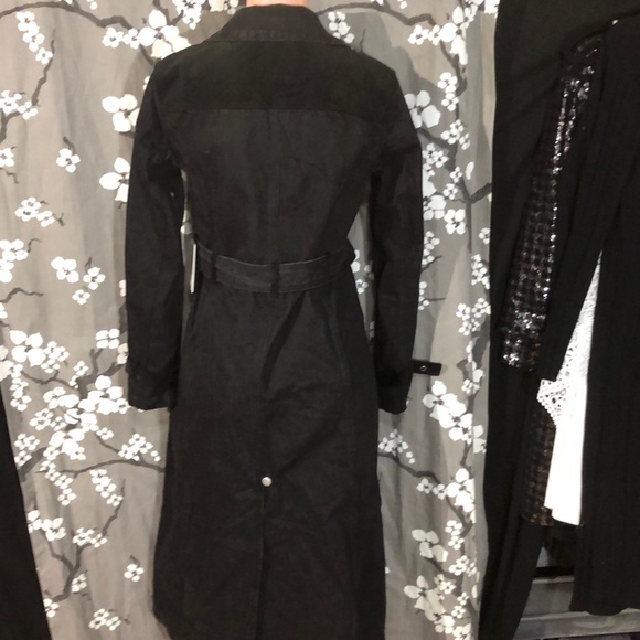 NWT JUICY COUTURE Black Duster Trench Coat Jacket - Picture 7 of 8